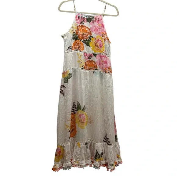 Anthropologie Farm Rio Havana Cotton Floral Maxi Dress Bohemian Style - Size XS - Picture 3 of 14